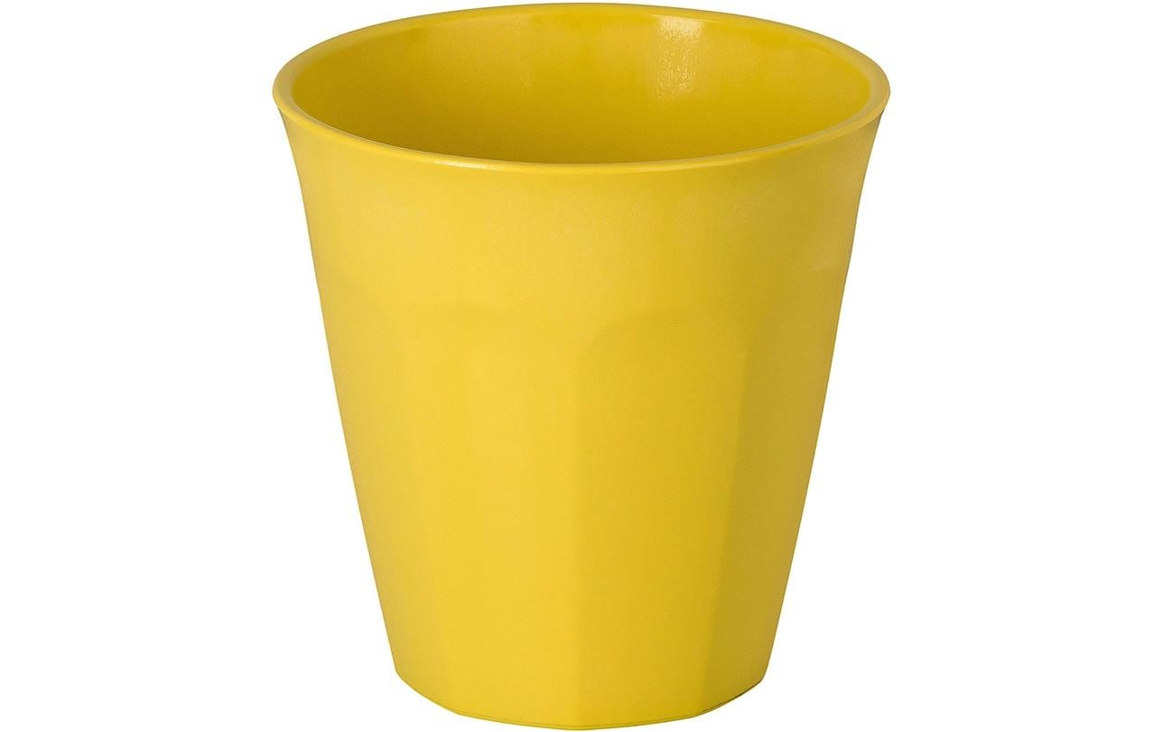 Koziol Becher NORA M – 300 ml, Ø 9,0 cm, Kunststoff (biozirkulär), Gelb, spülmaschinenfest