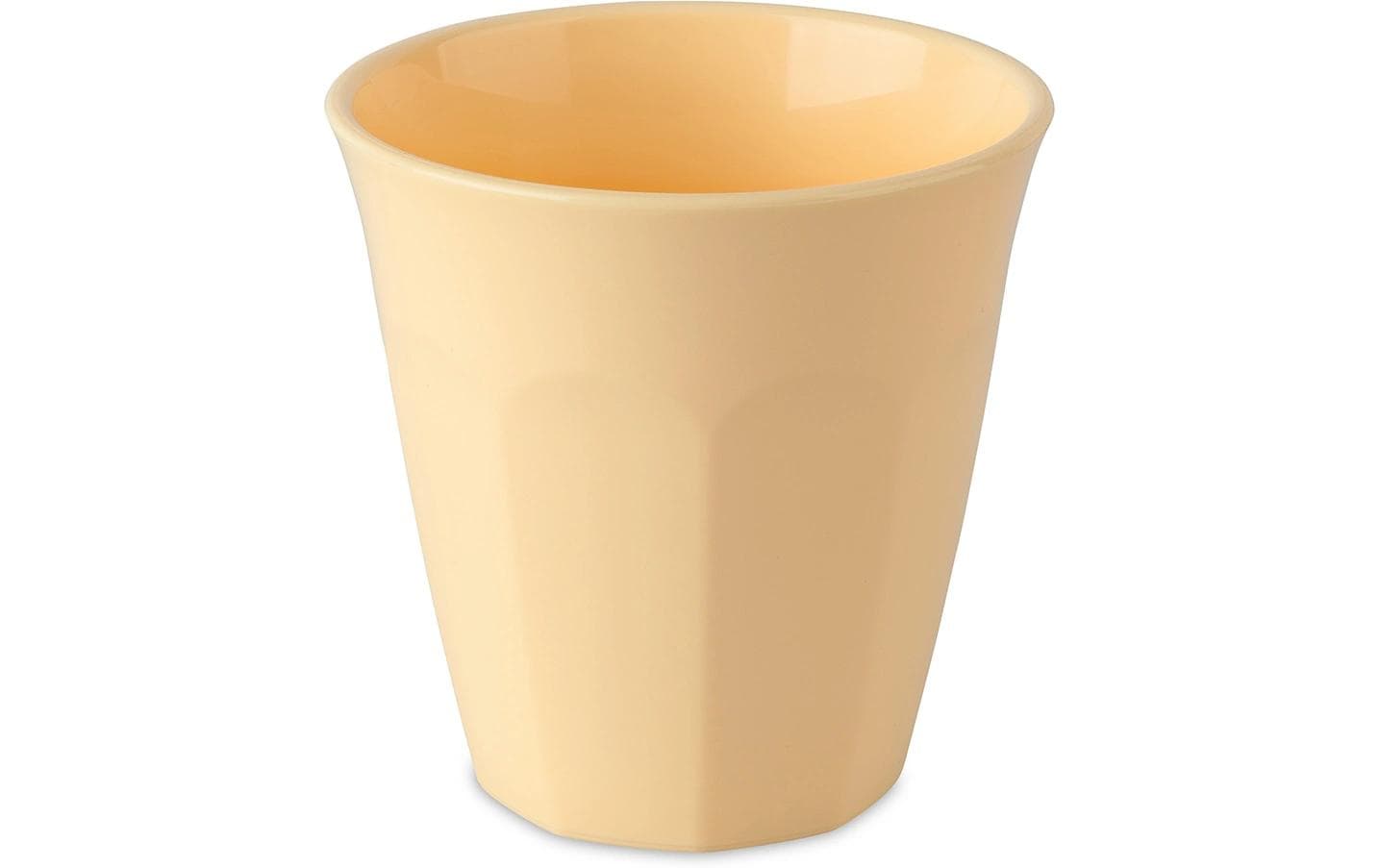 Koziol Becher Nora S – 150 ml, Ø 7,9 cm, Kunststoff (biozirkulär), Gelb, spülmaschinenfest, bruchfest