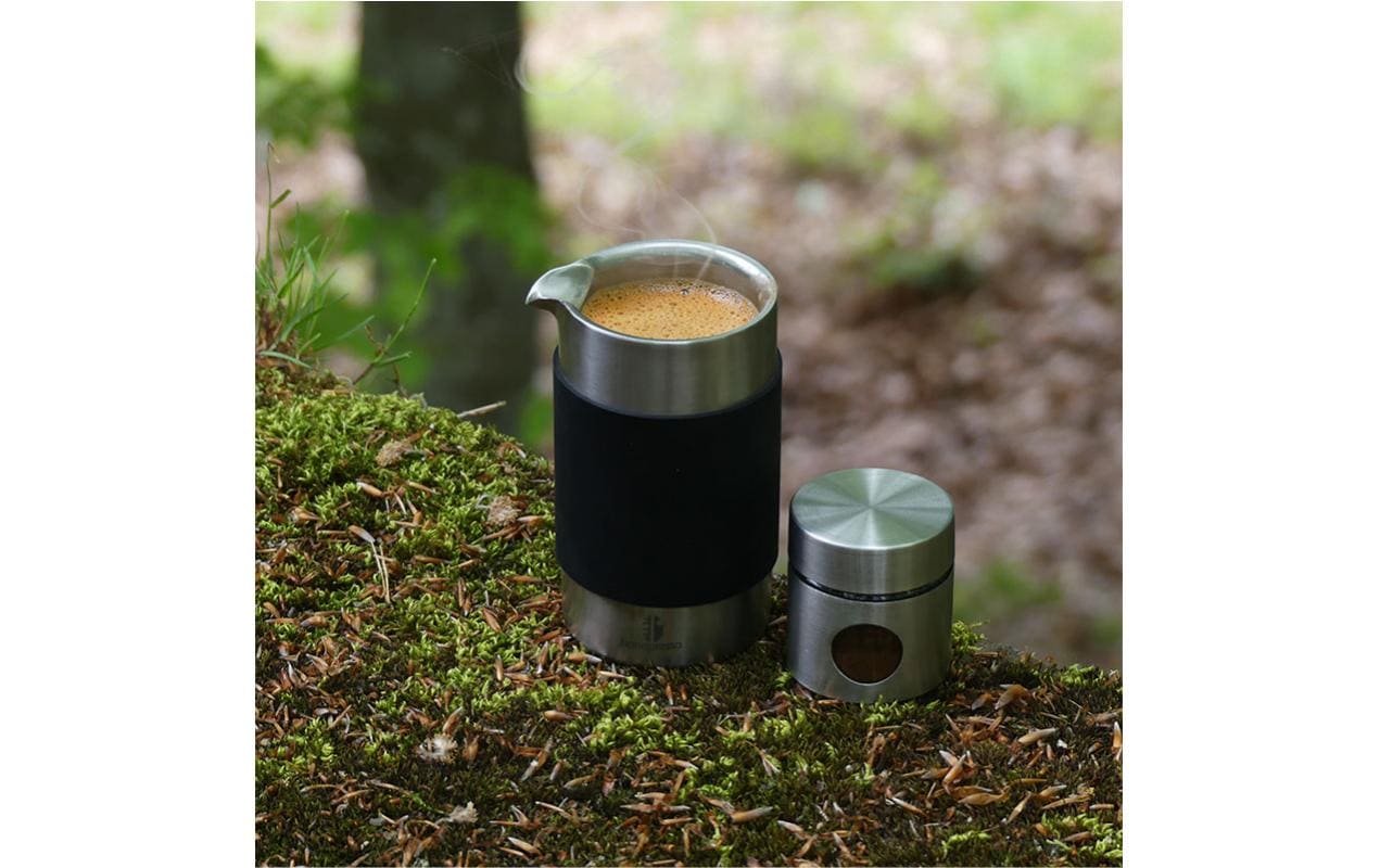 Handpresso Travel Press 21720 French Press / Kaffeebereiter – 0,4 l, Edelstahl, 8 × 15 × 8 cm
