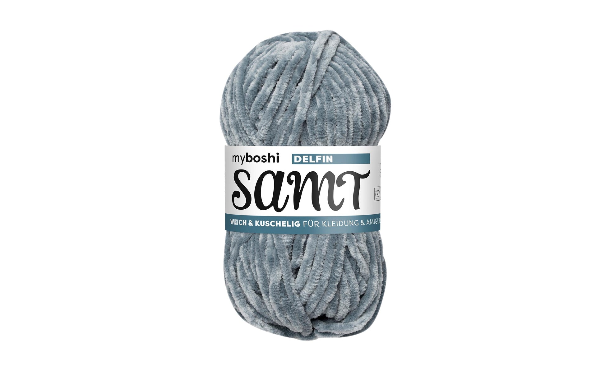 myBoshi Chenille Samt Garn Dunkelgrau – 100 g, 100 m, Nadel 6 mm, 100% Polyester, 1 Stk.