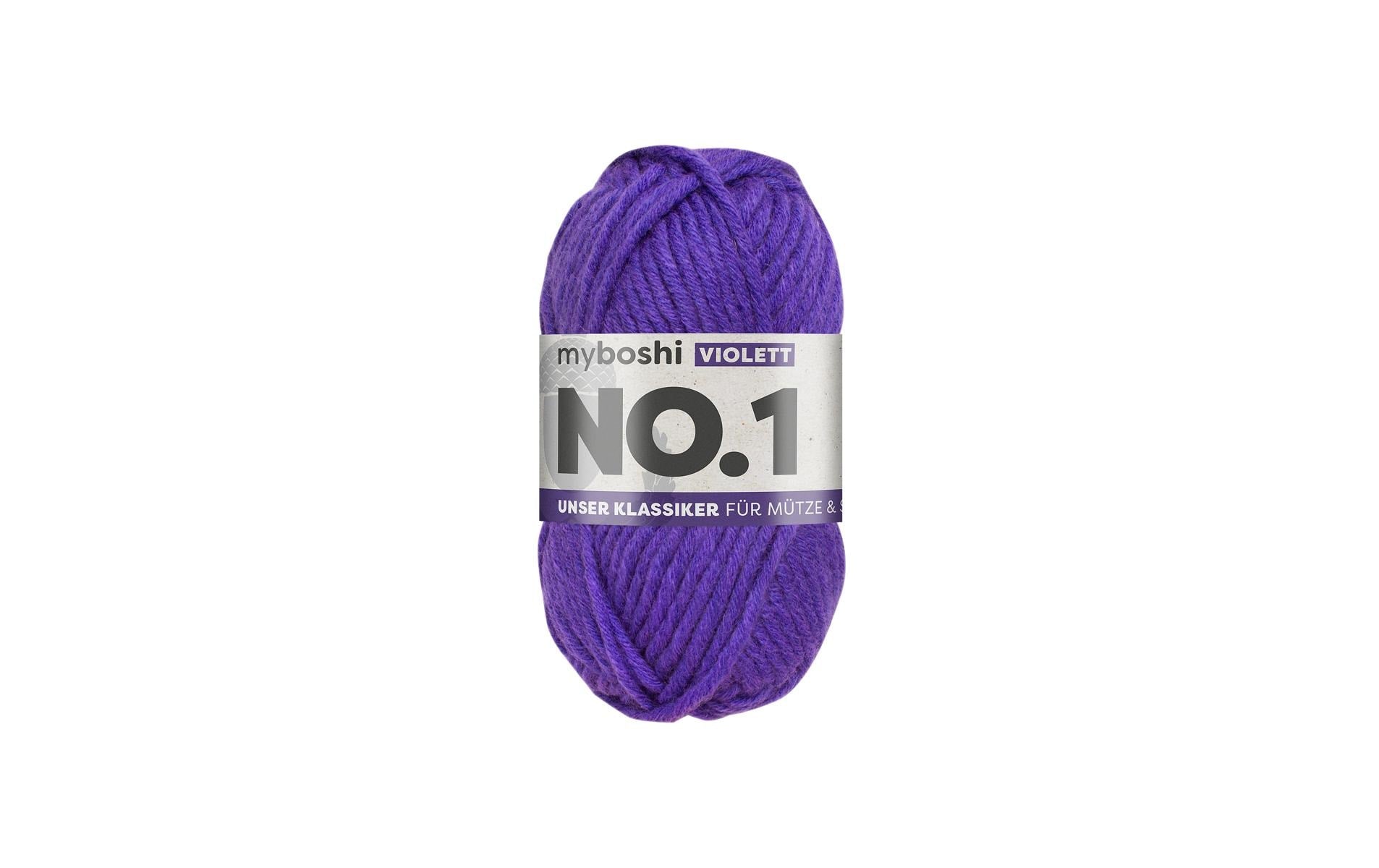 myBoshi Nr. 1 Wolle Violett – 50 g, 55 m, Nadel 6 mm, 70% Polyacryl/30% Schurwolle