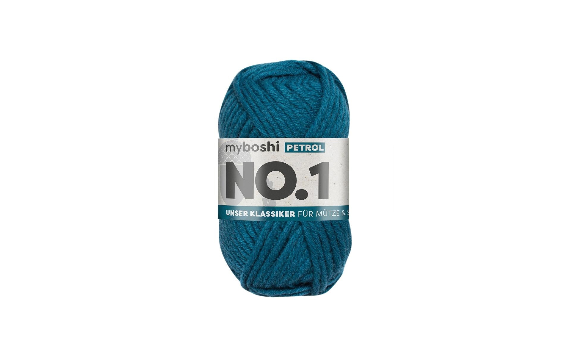 myBoshi Nr. 1 Wolle Petrol – 50 g, 55 m, Nadel 6 mm, 70% Polyacryl/30% Merino, 1 Stk.