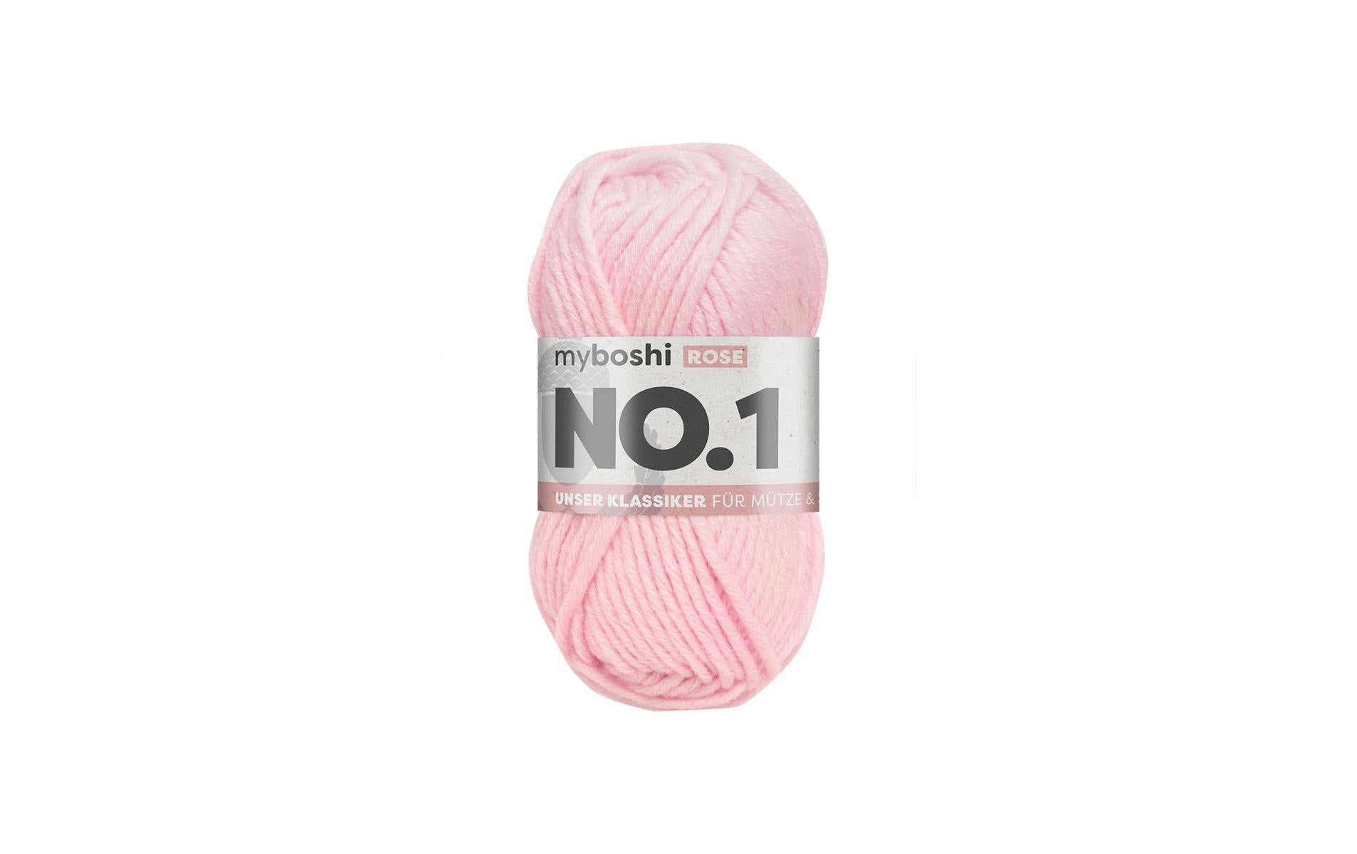 myBoshi Nr.1 Wolle Rose – 50 g, 55 m, Nadel 6 mm, 70% Polyacryl/30% Schurwolle, 1 Stk.