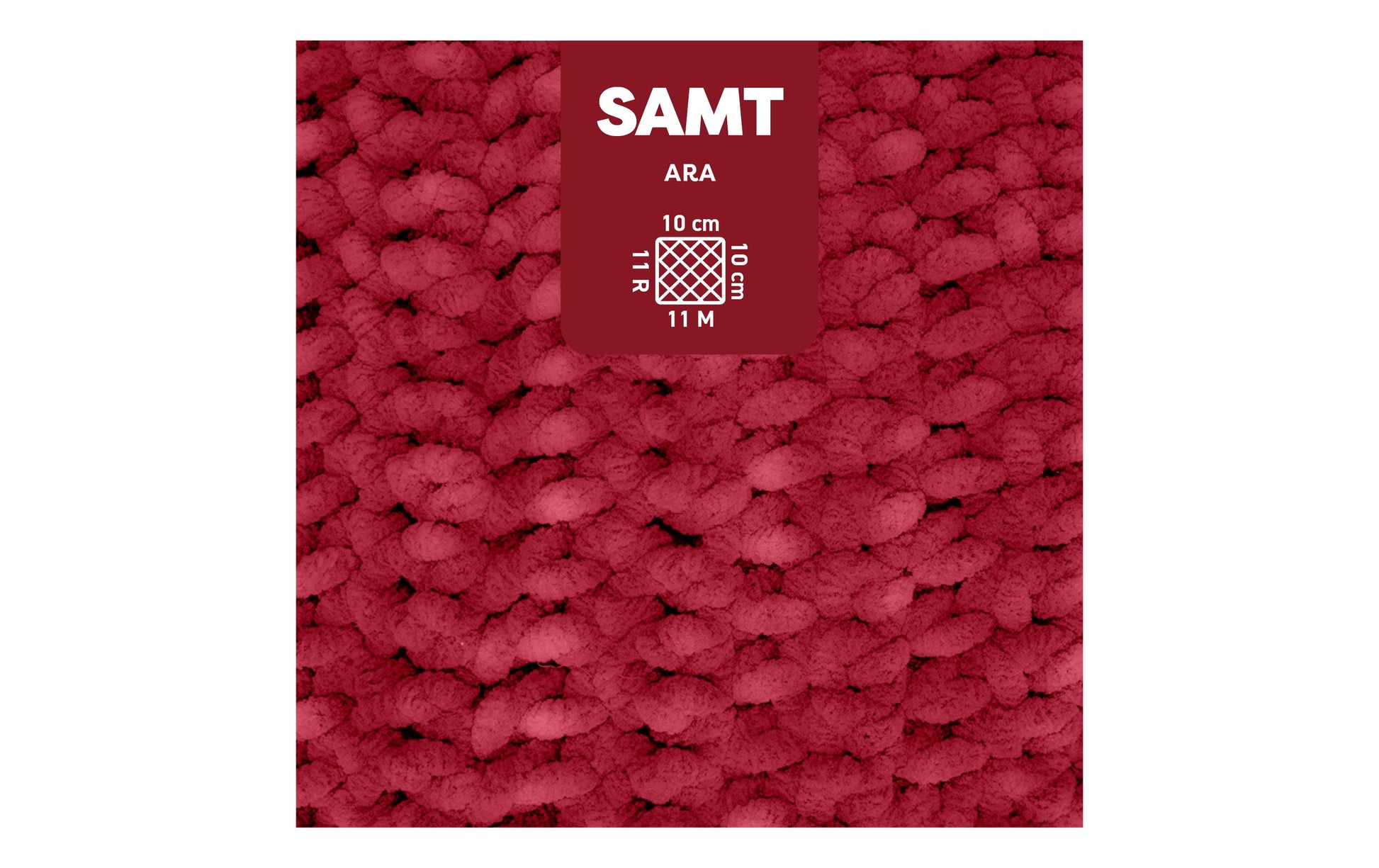 myBoshi Chenille Samt Garn Dunkelrot – 100 g, 100 m, 100% Polyester, Nadelstärke 7 mm, 1 Stück