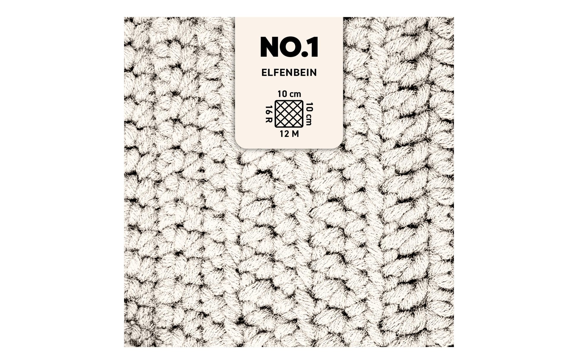 myBoshi Nr.1 Wolle Elfenbein – 50 g, 55 m, 70% Polyacryl/30% Merino, Nadel 6 mm, 1 Stk.