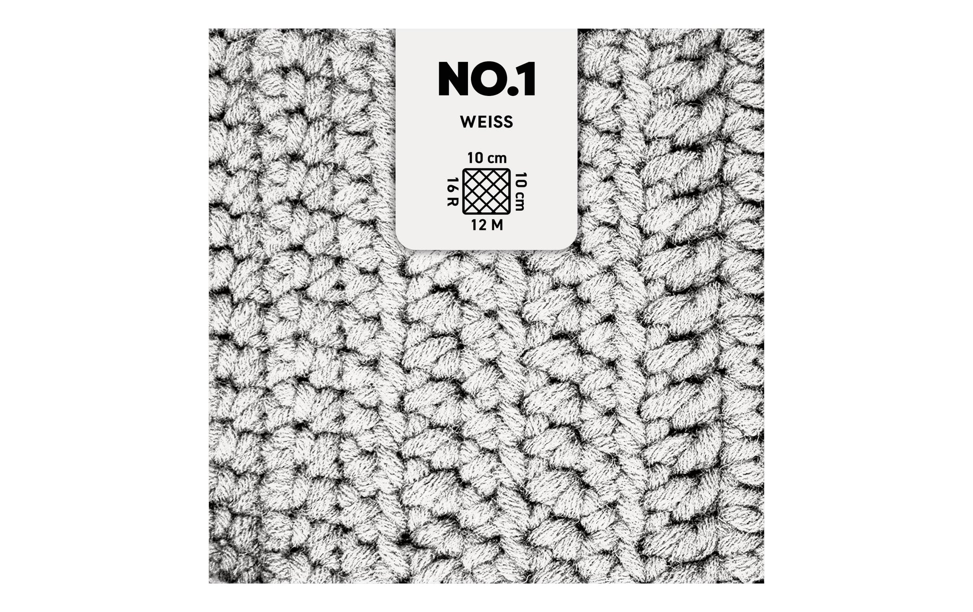 myBoshi Nr.1 Wolle Weiss – 50 g, 55 m, Nadel 7 mm, 70% Polyacryl/30% Merinowolle, 1 Stk.