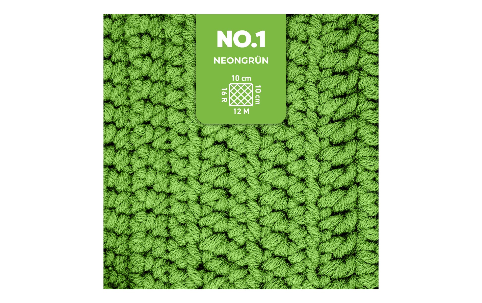 myBoshi Nr. 1 Wolle Neongrün – 50 g, 55 m, Nadel 7 mm, 70% Polyacryl/30% Schurwolle, 1 Stk.