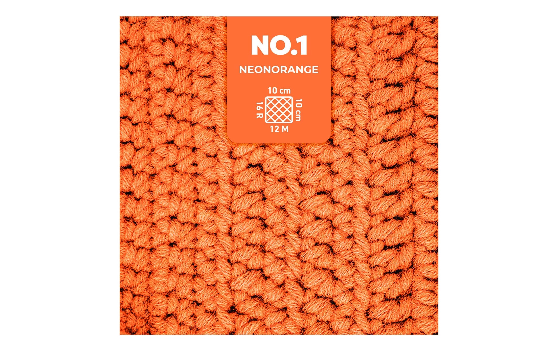 myBoshi Nr.1 Wolle Neonorange – 50 g, 55 m, Nadel 7 mm, 70% Polyacryl/30% Merinowolle, 1 Stk.