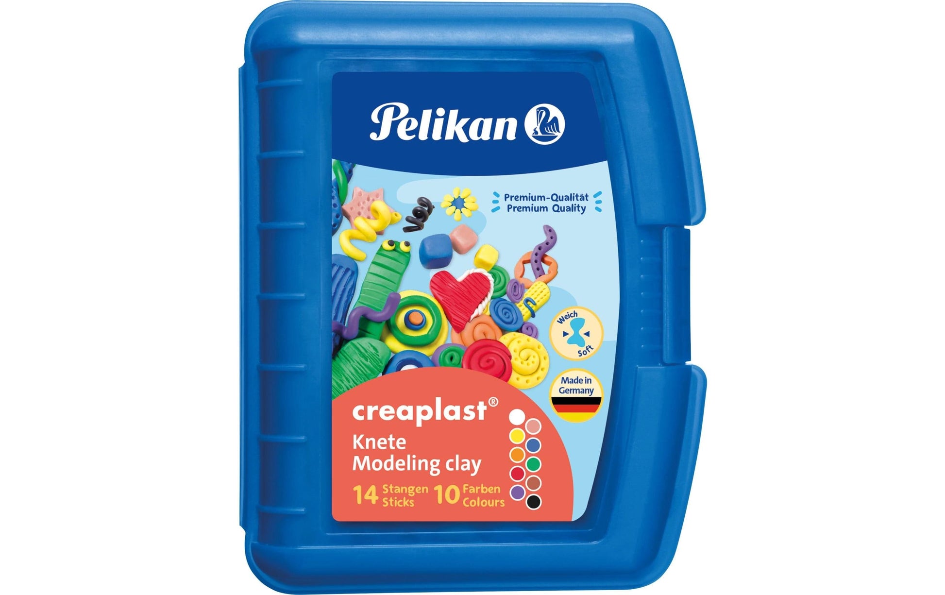 Pelikan Knetmasse, Mehrfarbig, 240 g, 14 Stk.