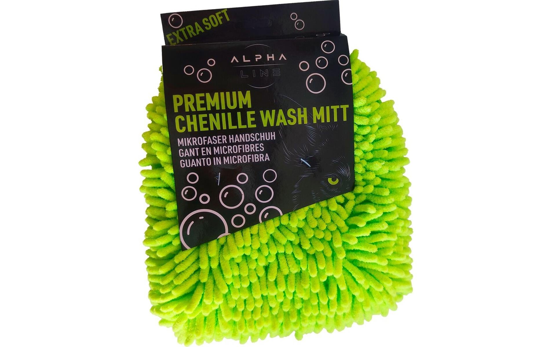 Alpha Line Mikrofaser-Waschhandschuh – für Aussen – 1 Stk. – grün