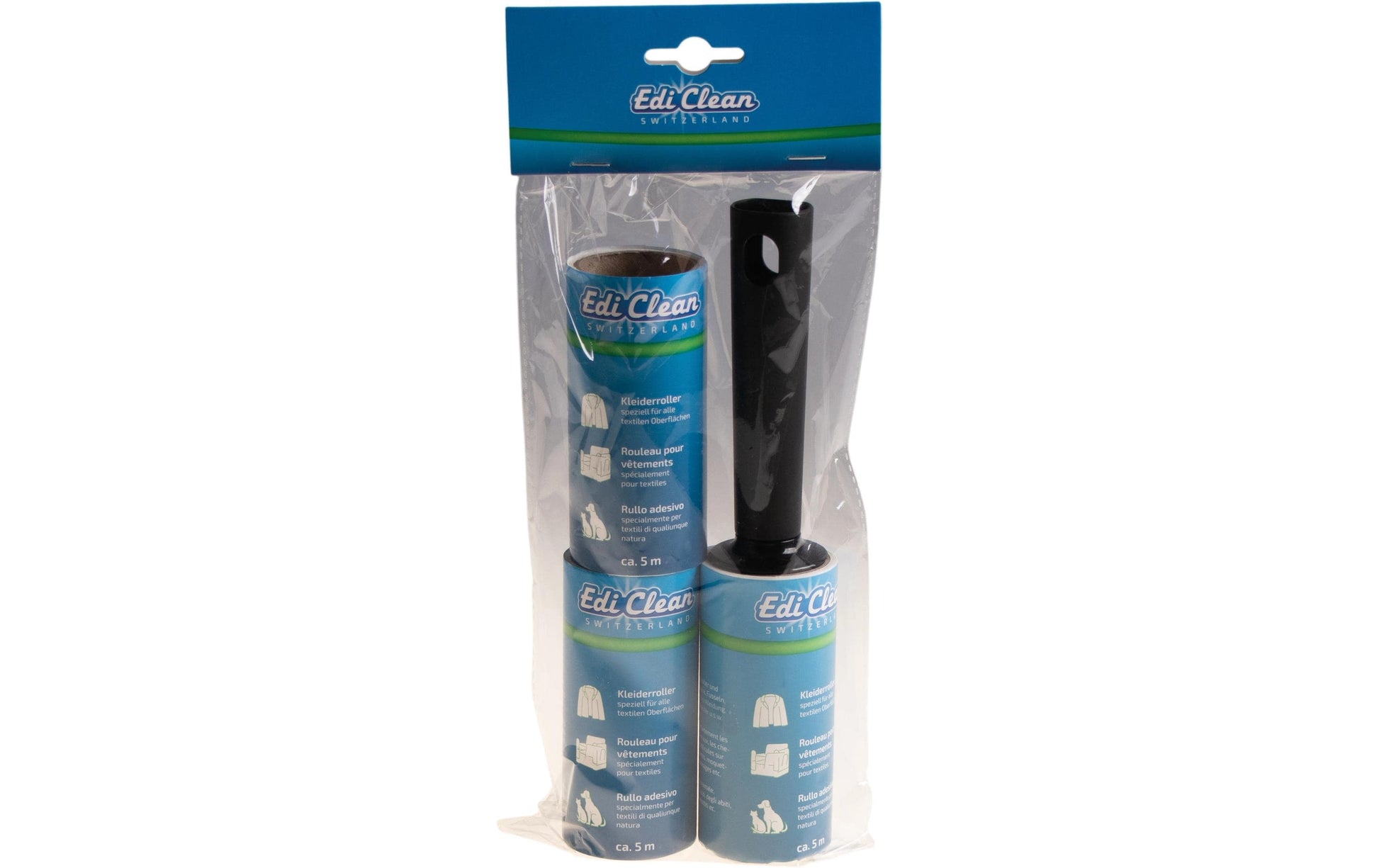 Edi baur Sonstiges Kleiderroller-Set – 4-tlg. – Papier – Schwarz – 10 × 23 × 4,5 cm