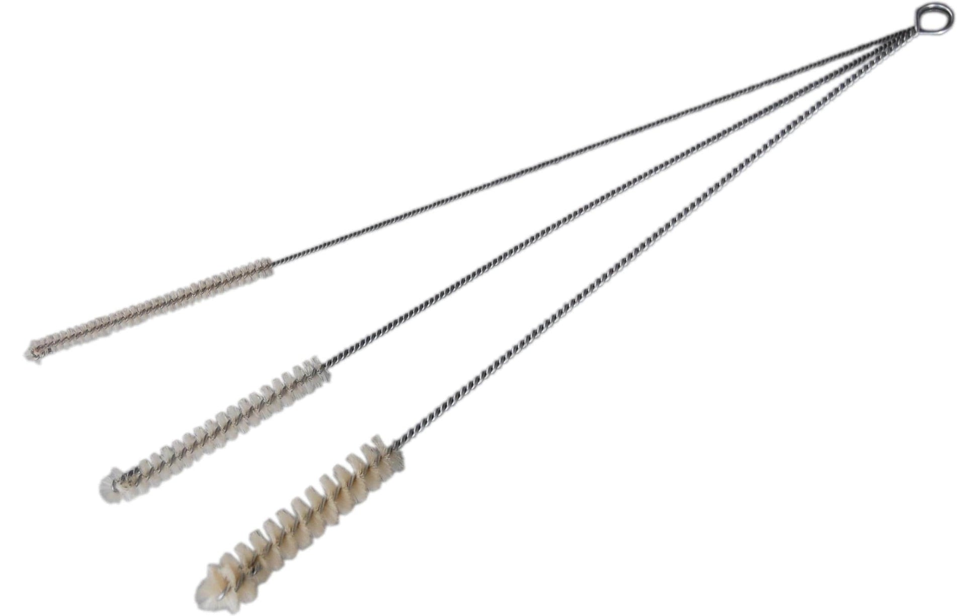 Edi Baur Fugen-/Detailbürste – 4-teilig, Ø 6/9/14/20 mm, 34 cm, Schweineborsten, Metall, Natur