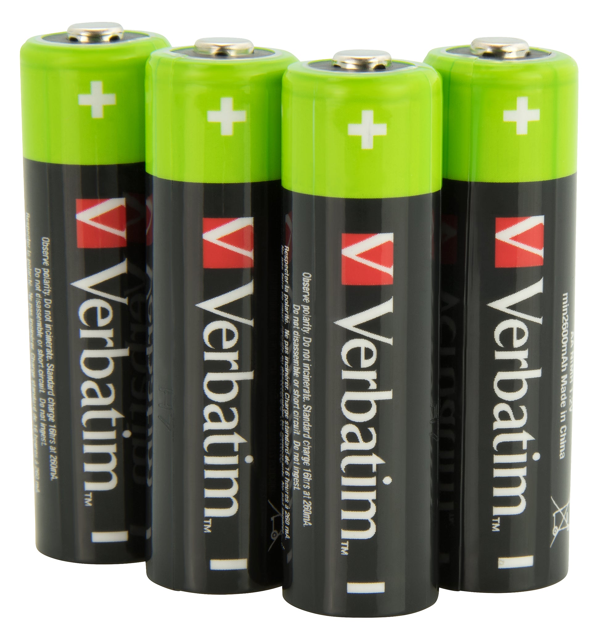 Verbatim AA Akkus, NiMH, 2500 mAh, 1,2 V – 4 Stk.