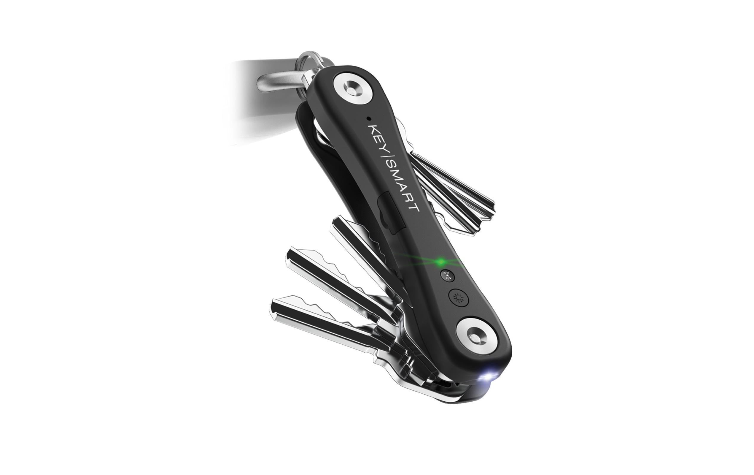 KeySmart AirTag-Schlüsselanhänger IPro für Apple Find My – bis zu 14 Schlüssel, Schwarz