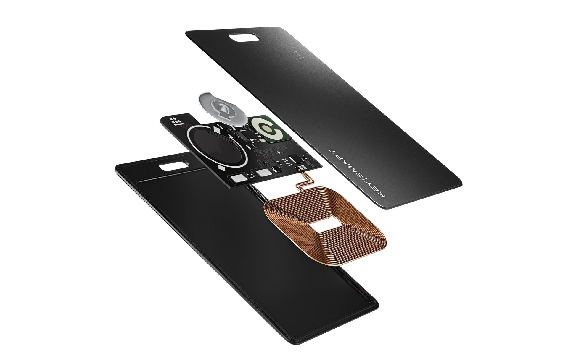 KeySmart SmartCard – Schwarz, für iPhone