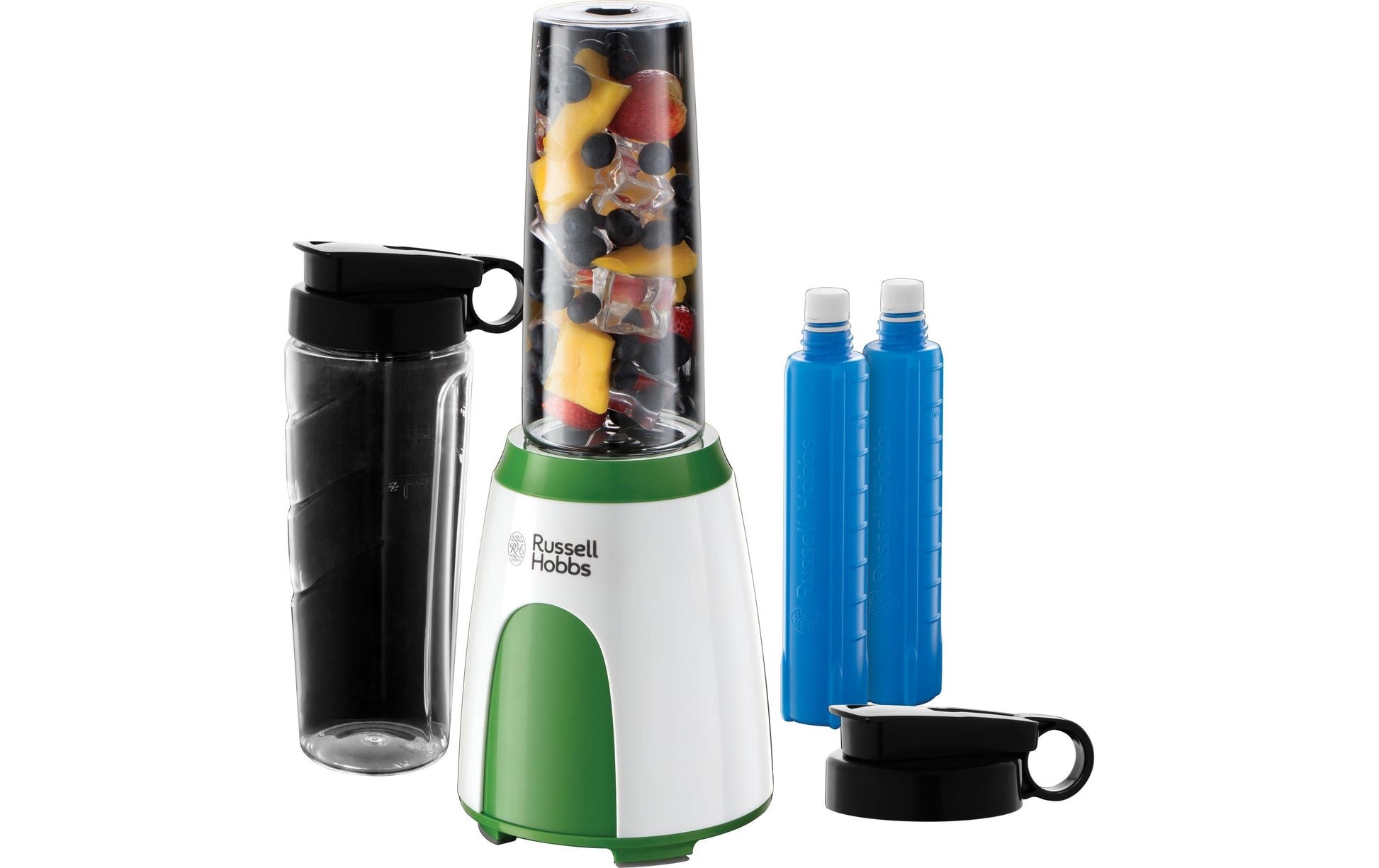 Russell Hobbs Smoothie-Mixer 25160-56 – 0,6 l, 300 W, spülmaschinenfest – grün/weiss