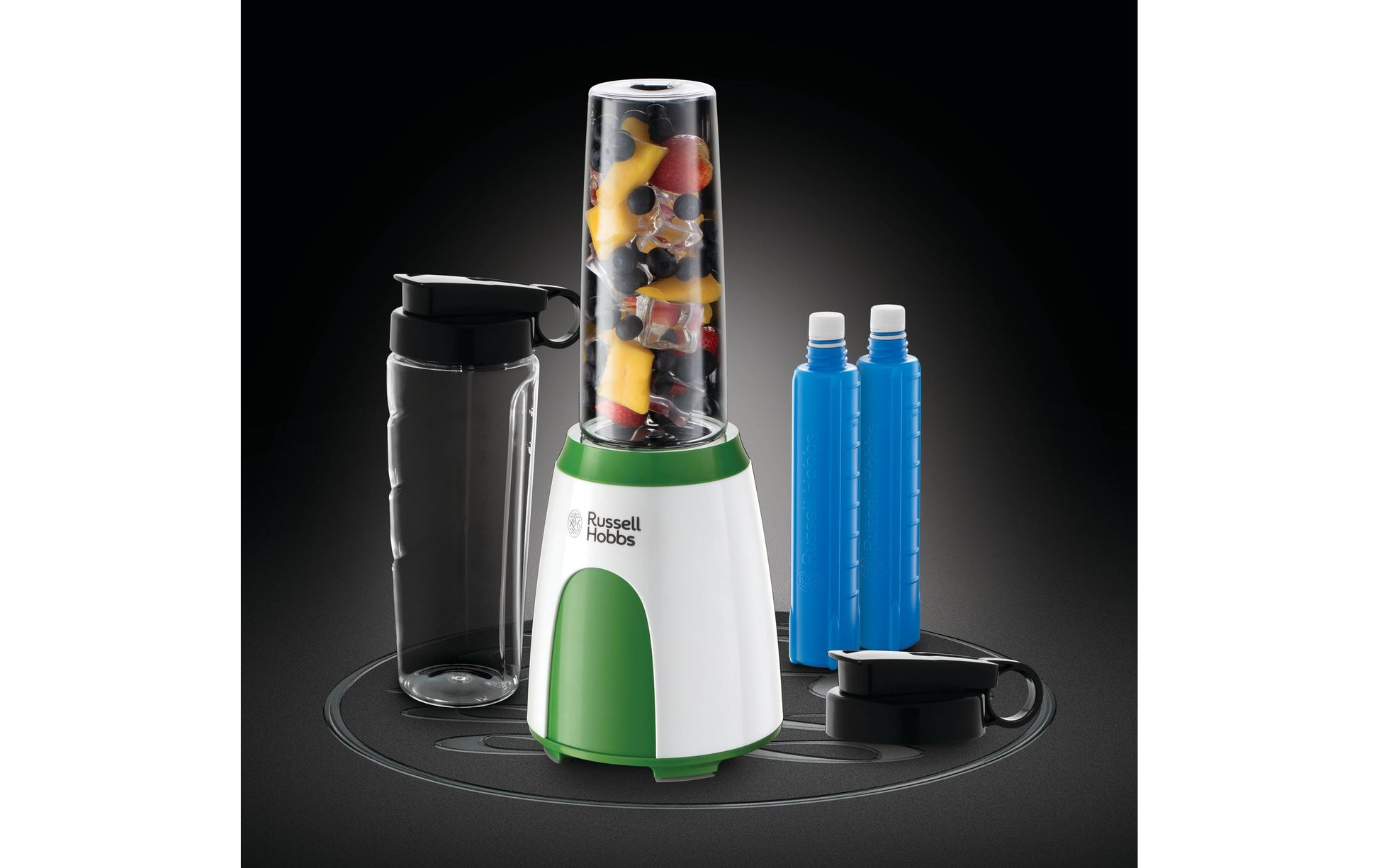 Russell Hobbs Smoothie-Mixer 25160-56 – 0,6 l, 300 W, spülmaschinenfest – grün/weiss