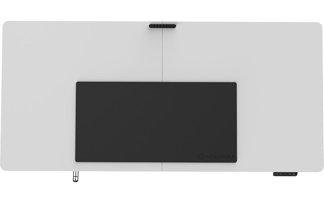 Ultradesk Uplift Gaming-Tisch – 160 × 75 cm, höhenverstellbar, weiss/schwarz, Stahl