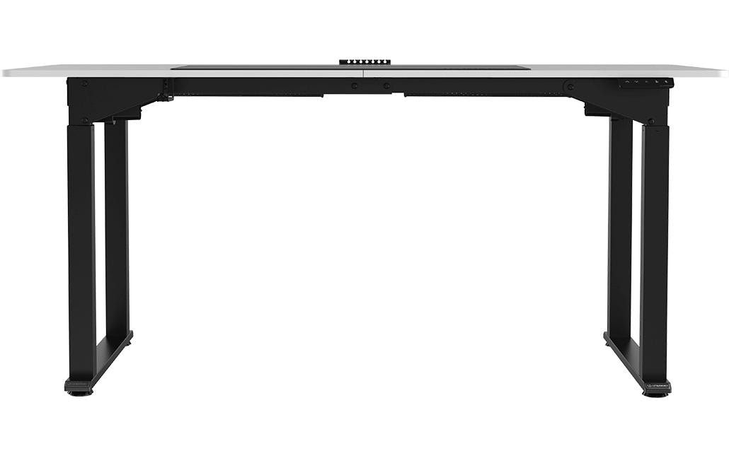 Ultradesk Uplift Gaming-Tisch – 160 × 75 cm, höhenverstellbar, weiss/schwarz, Stahl