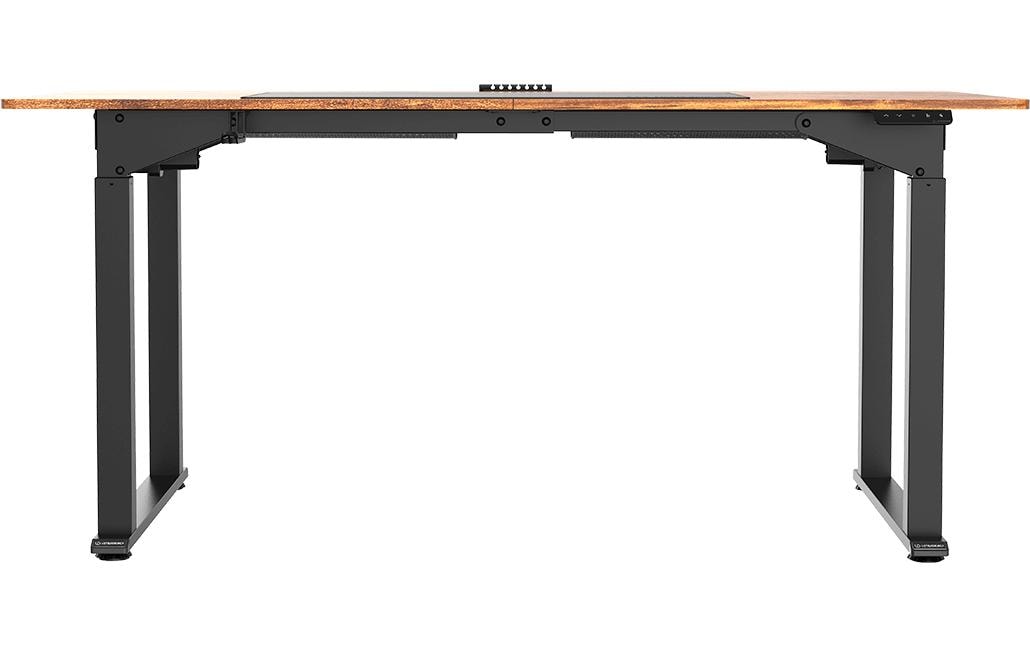 Ultradesk Uplift Gaming-Tisch – 160 × 75 cm, höhenverstellbar, schwarz/braun, Stahl