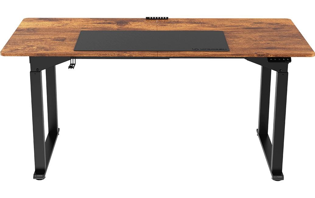 Ultradesk Uplift Gaming-Tisch – 160 × 75 cm, höhenverstellbar, schwarz/braun, Stahl