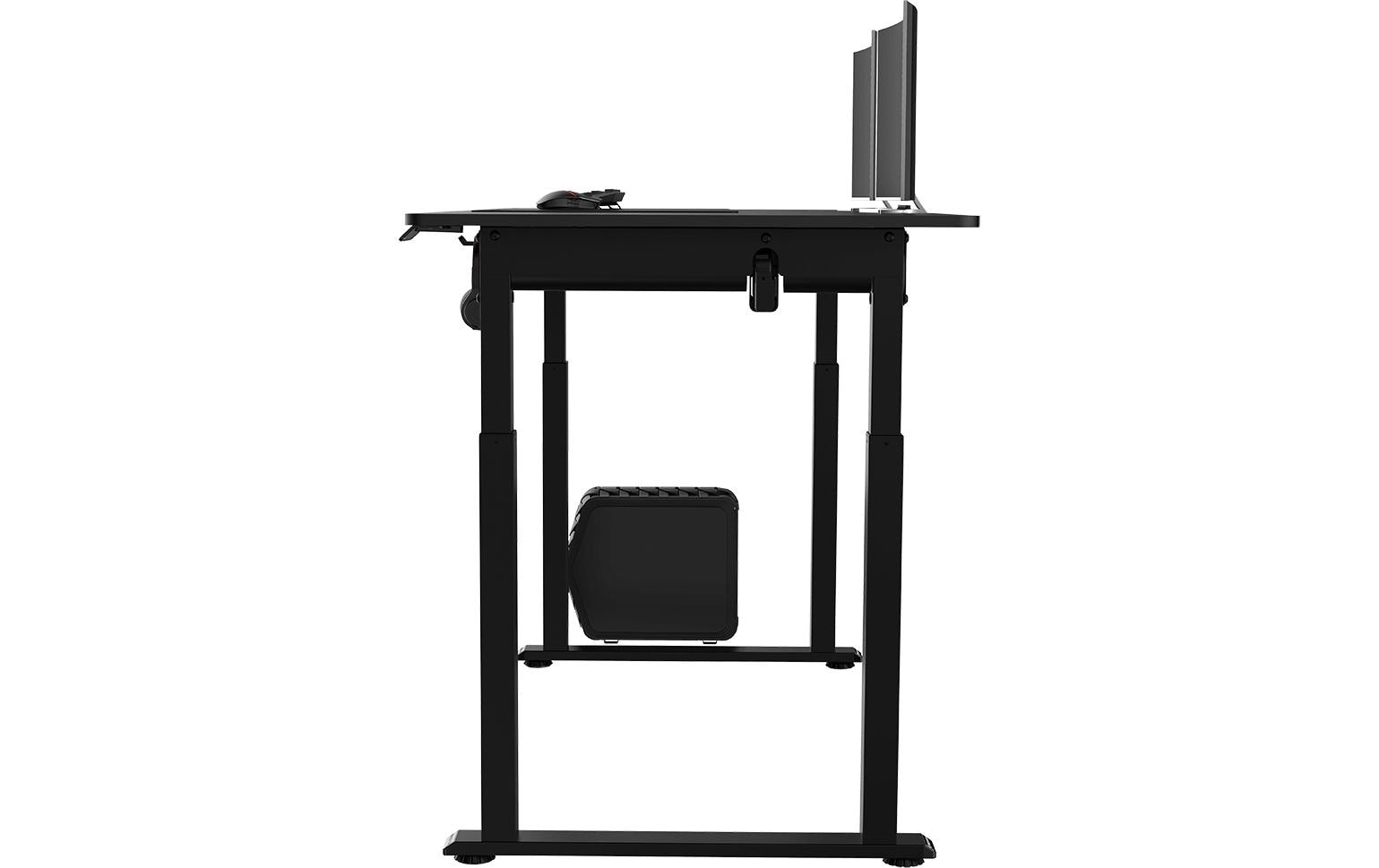 Ultradesk Uplift Gaming-Tisch – 160 × 75 cm, höhenverstellbar, schwarz, Stahl