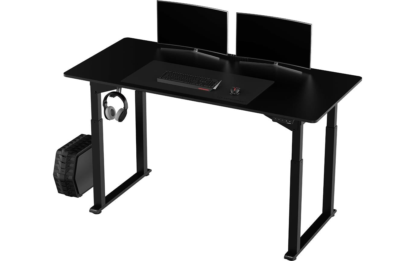 Ultradesk Uplift Gaming-Tisch – 160 × 75 cm, höhenverstellbar, schwarz, Stahl