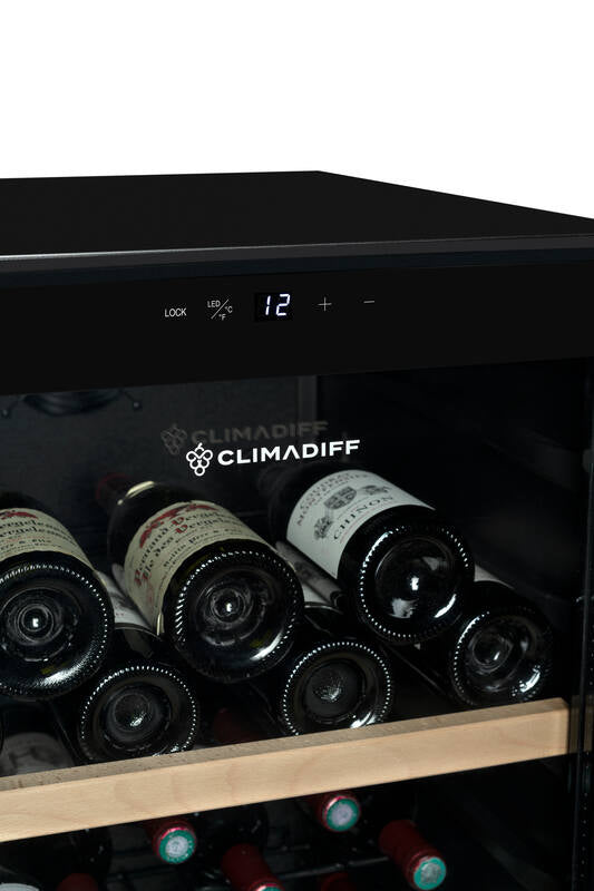Climadiff Weinkühlschrank GARDE200D – 203 l, 220/240 V, Kompressor, Energieeffizienzklasse F