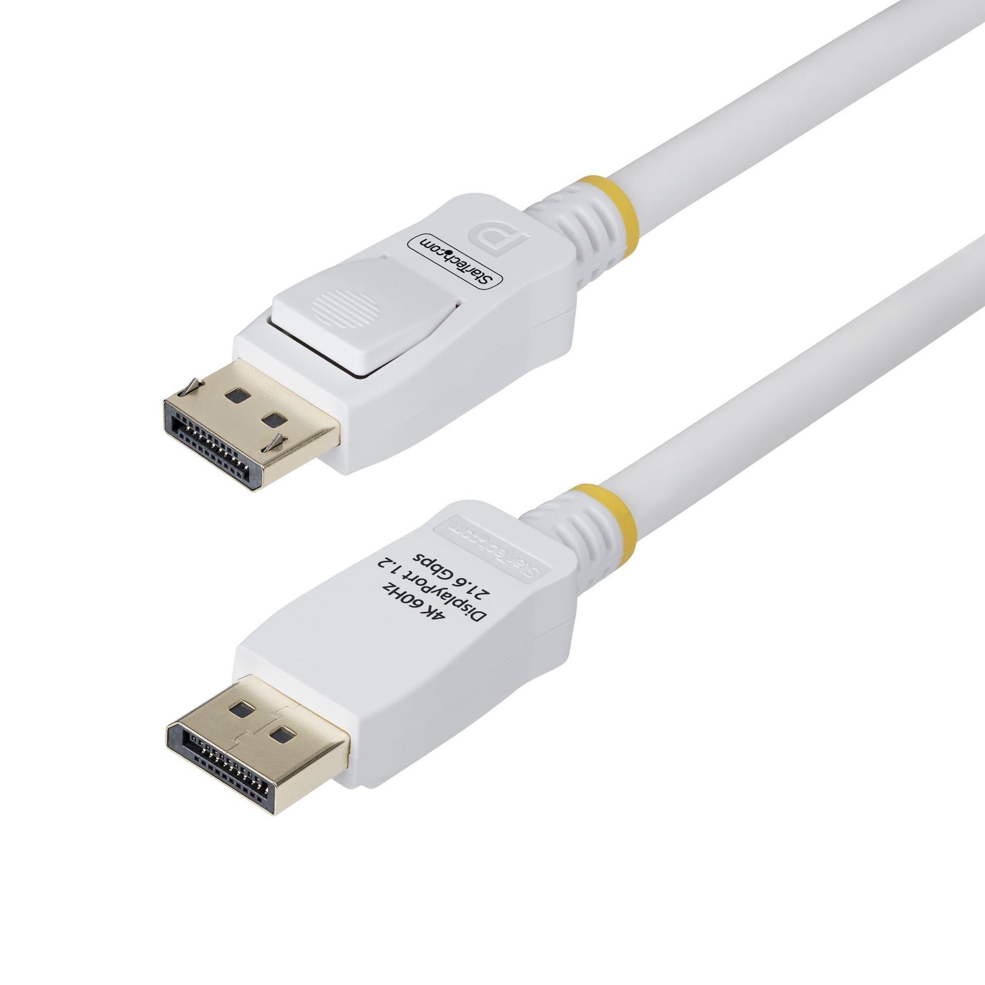 StarTech.com DisplayPort Kabel DP 1.2 4K 60 Hz – 3 m – Verriegelbar – Weiss