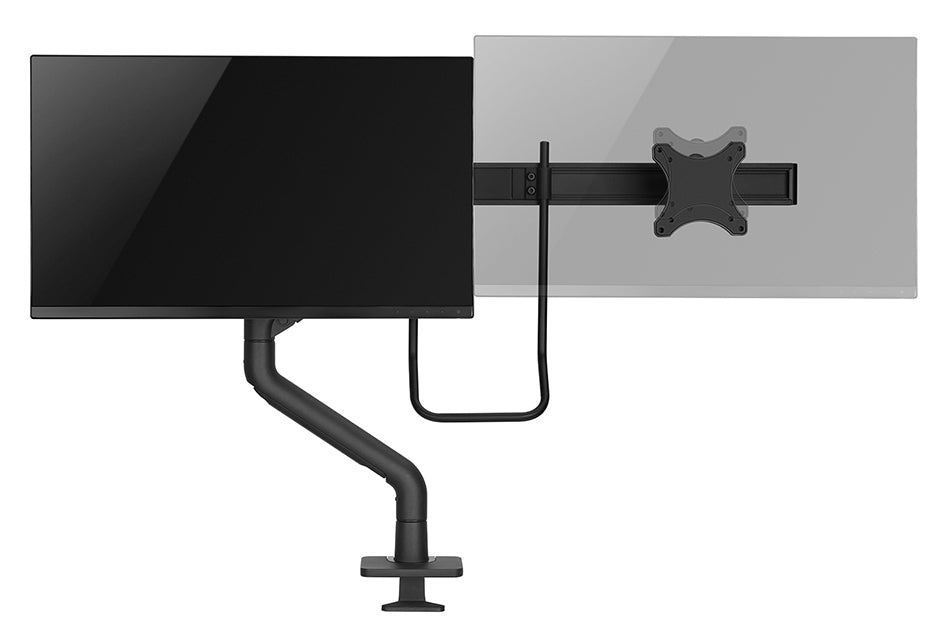 Neomounts DS75S-950BL2 – Tischhalterung, 2 Monitore, bis 27", VESA 75 × 75 mm, 8 kg, neigbar, schwarz