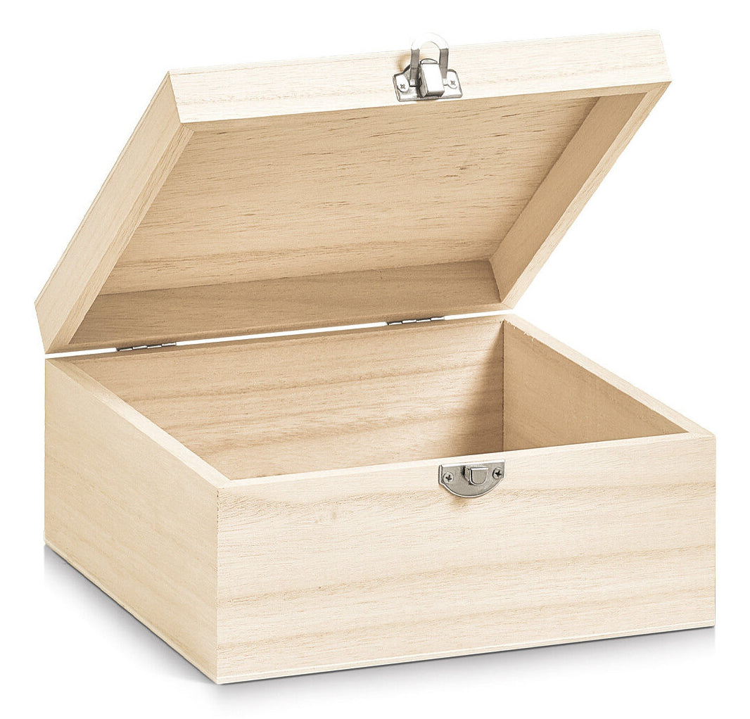 Zeller Present 15125 Aufbewahrungsbox (mit Deckel) – Holz – Braun – Verriegelbar – 200 × 95 × 200 mm