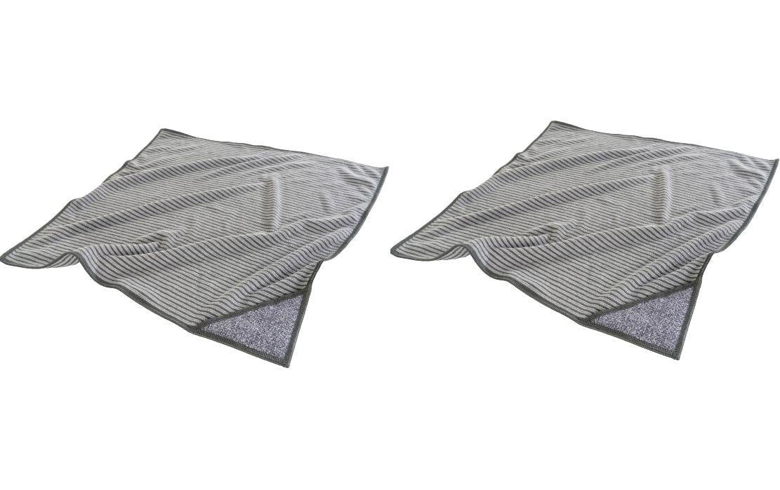 Edi Baur Bambus Mikrofaser-Tuch – Grau – 40 × 40 cm – Polyester – 2er-Set