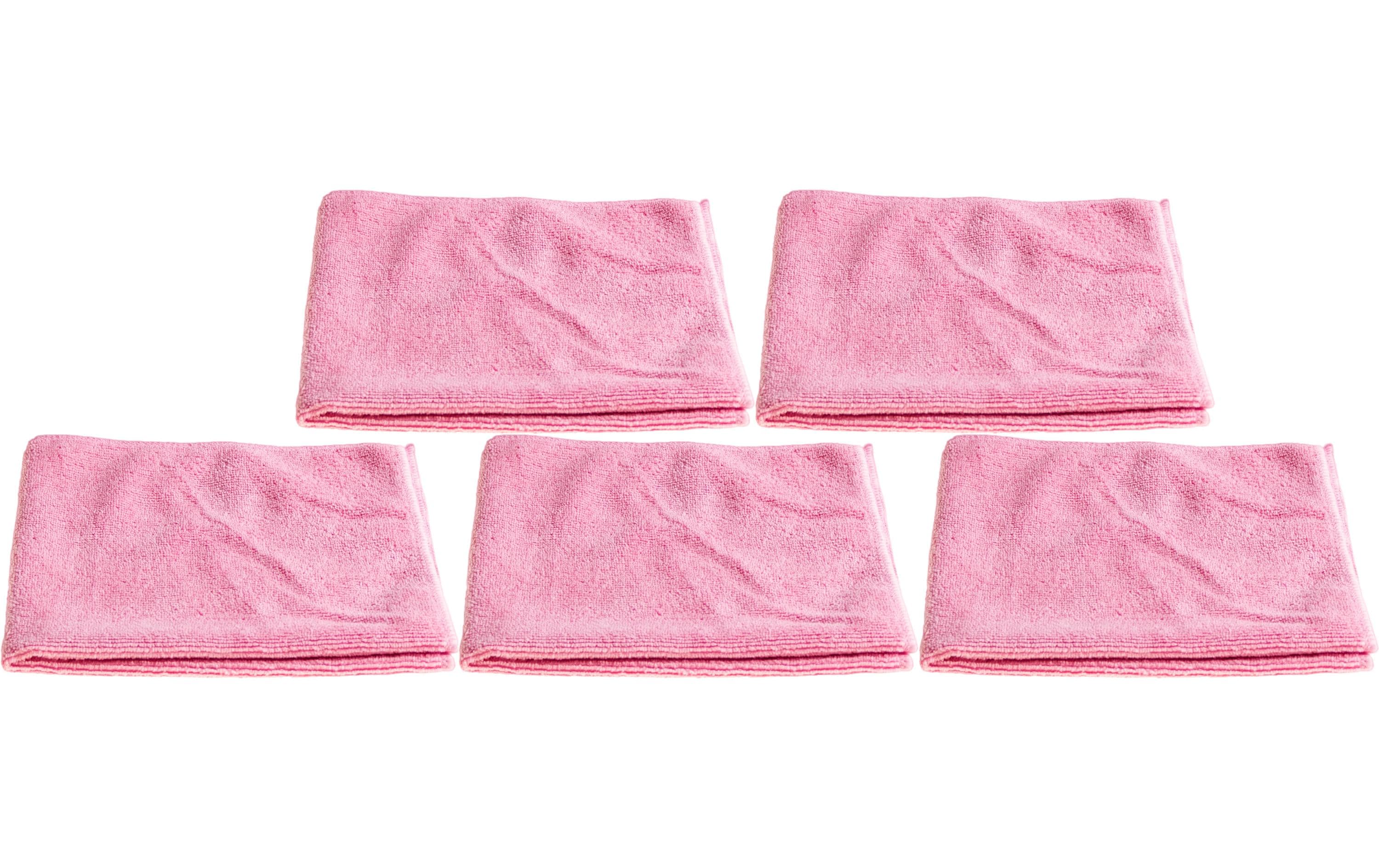 Edi Baur Mikrofasertuch – Rosa – 40 × 40 cm – Polyester – 5er-Set
