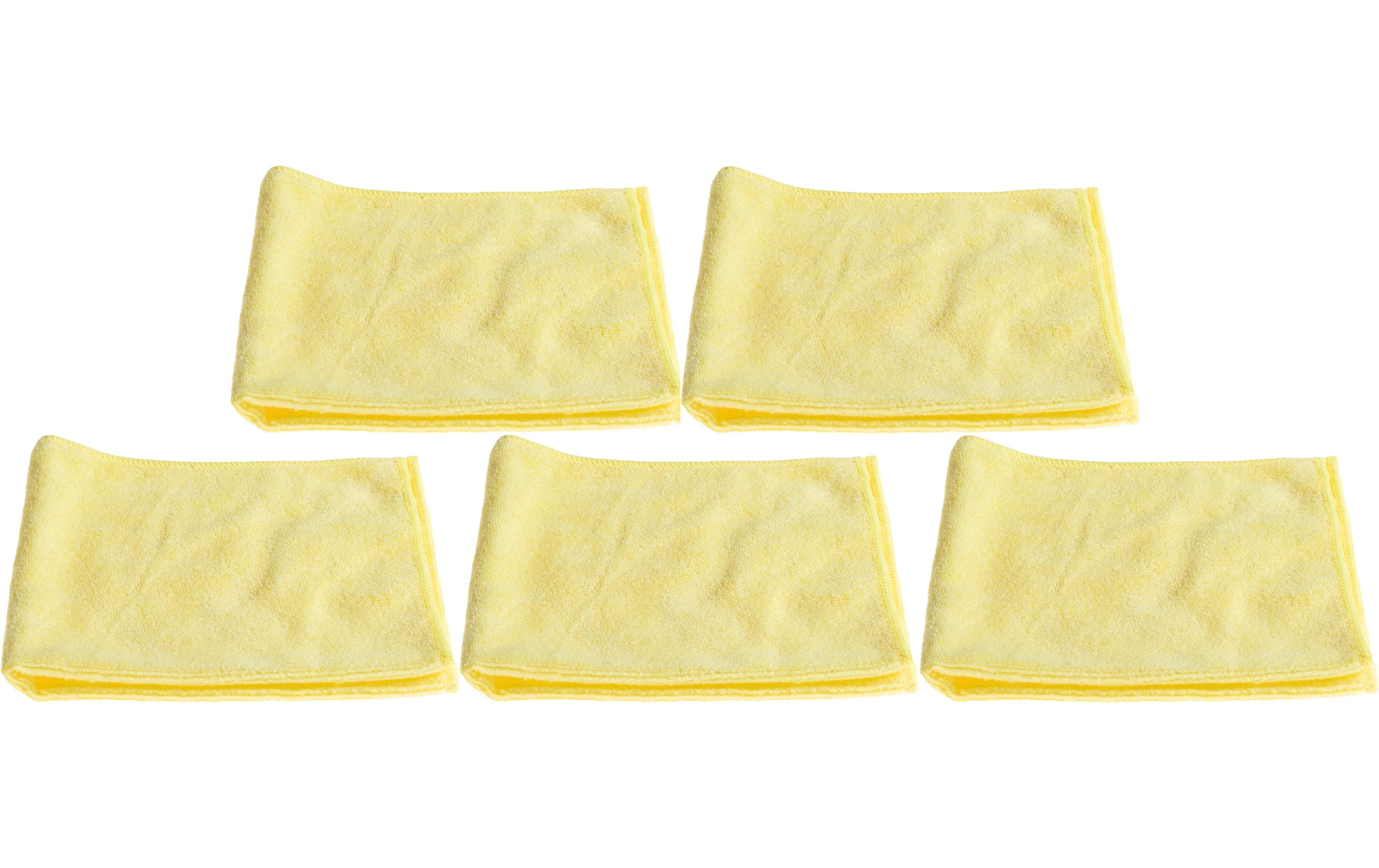 Edi Baur Mikrofasertuch – Gelb – 40 × 40 cm – Polyester – 5er-Set
