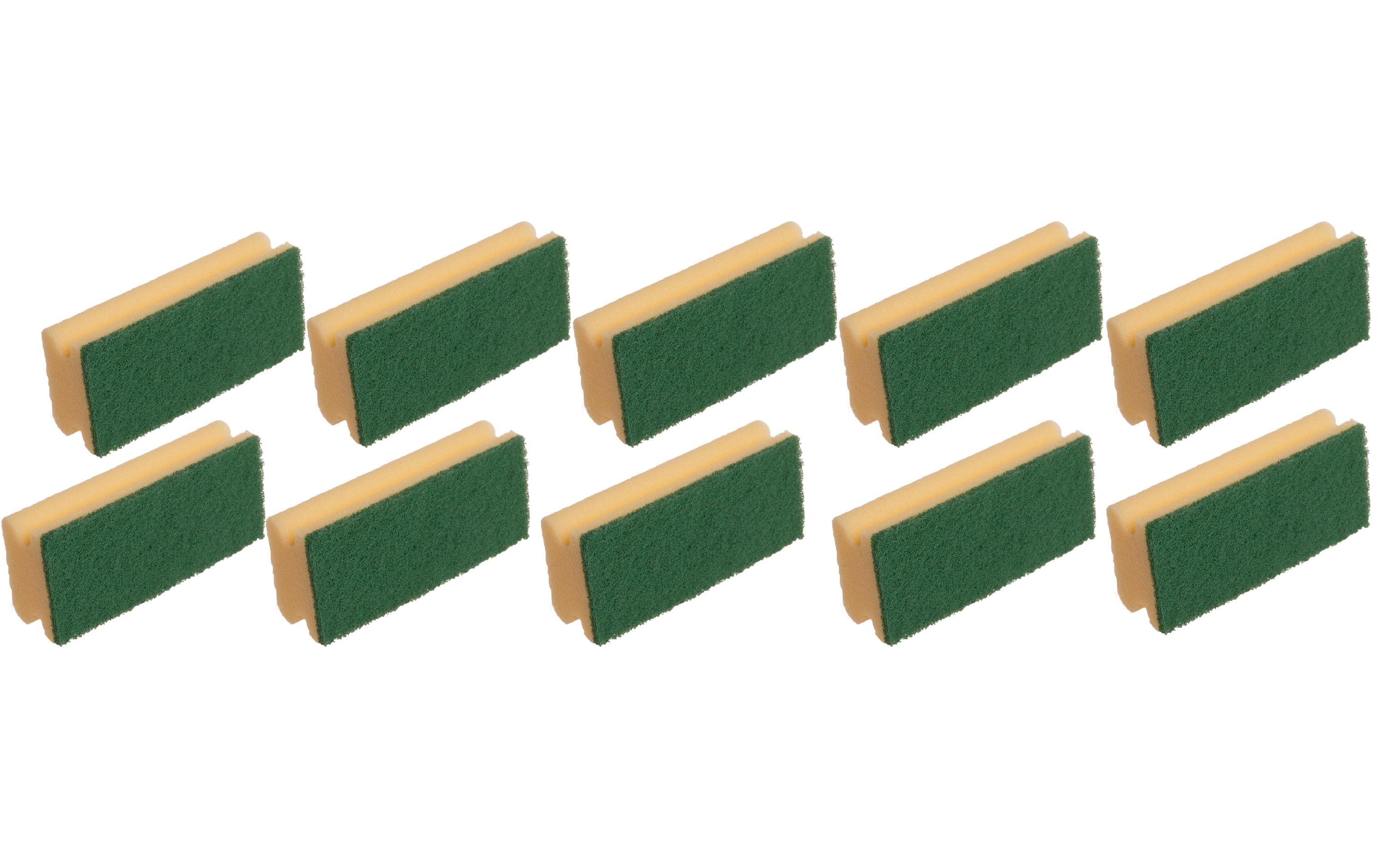 Edi Baur Scheuerschwamm BASIC – Kunststoff, für Edelstahl, 15,3 × 6,9 × 4,2 cm, mehrfarbig, 10 Stk.