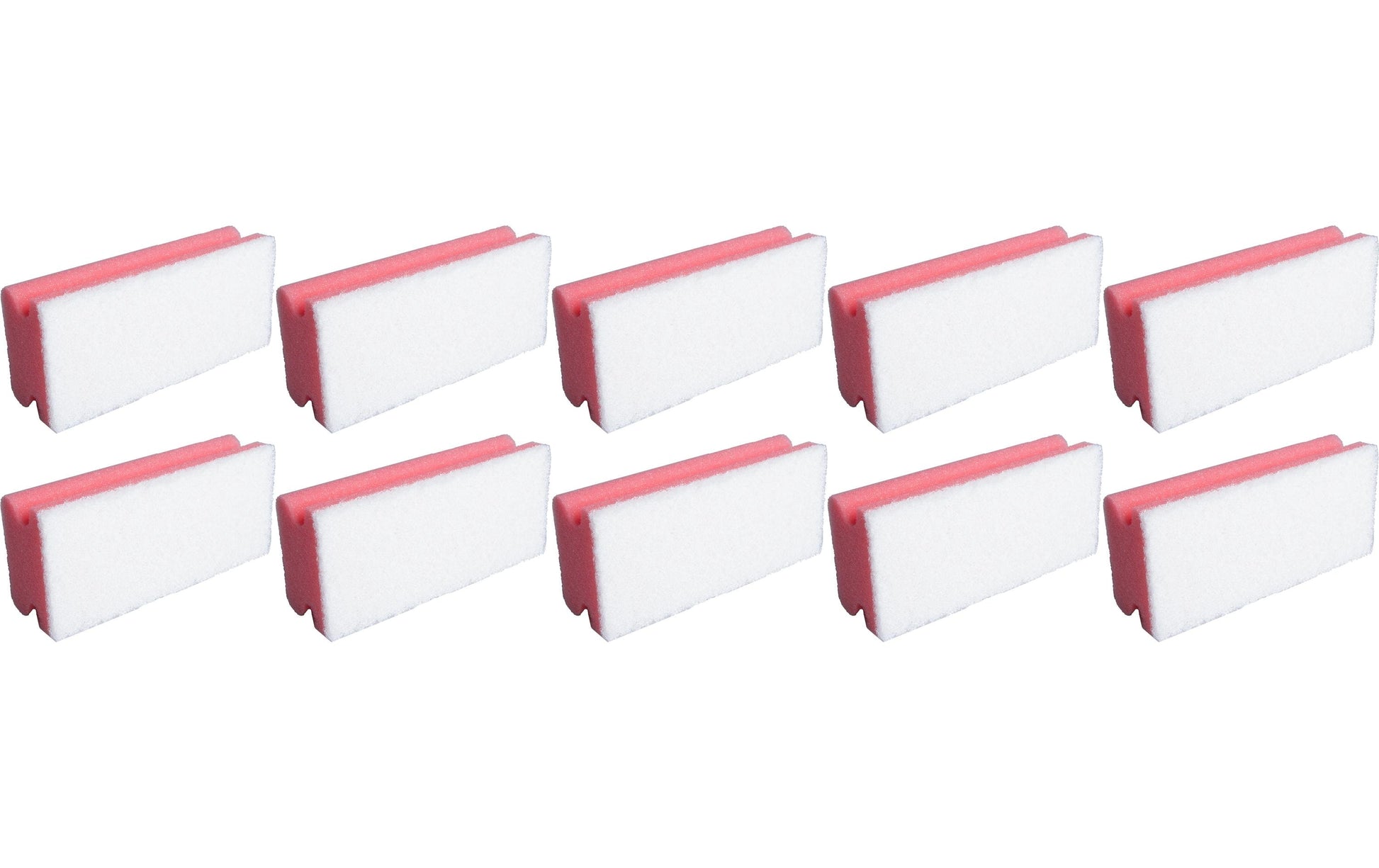 Edi Baur Scheuerschwamm – Kunststoff, für Pfannen, 15,3 × 6,9 × 4,2 cm, weiss, 10 Stk.