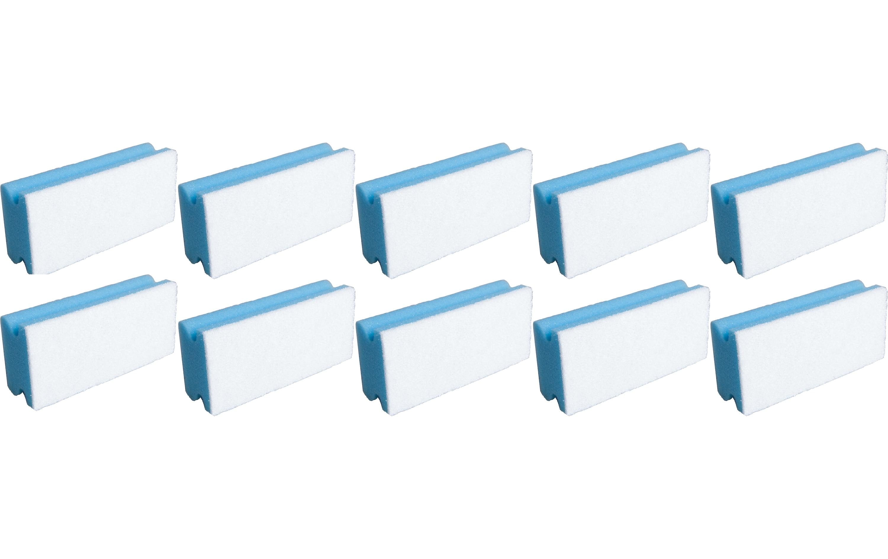 Edi Baur Padschwamm BASIC – Kunststoff, für Edelstahl, 15,3 × 6,9 × 4,2 cm, blau, 10 Stk.