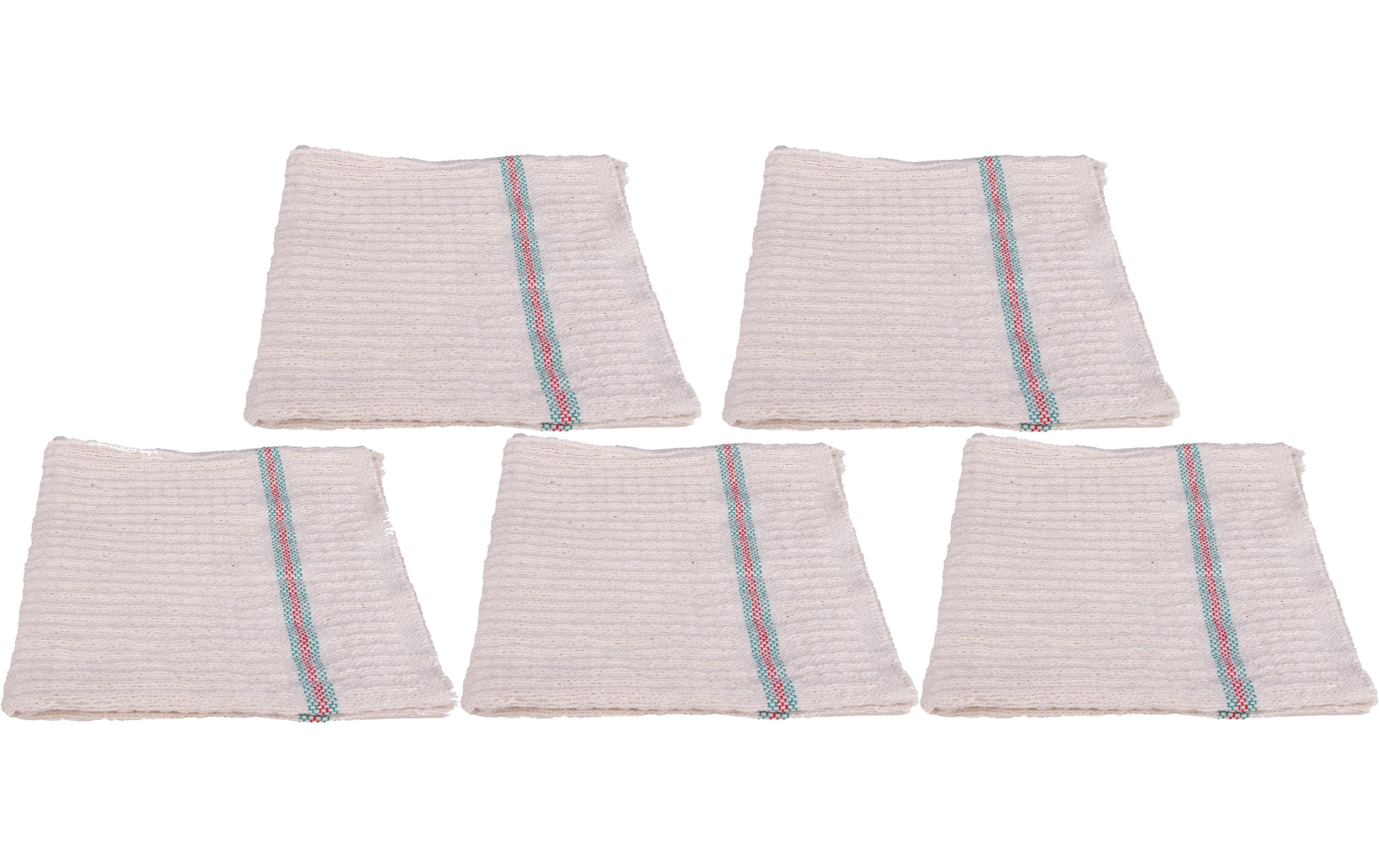 Edi Baur Waffel Scheuer-Bodentuch – weiss – 50 × 70 cm – Baumwolle – 5er-Set
