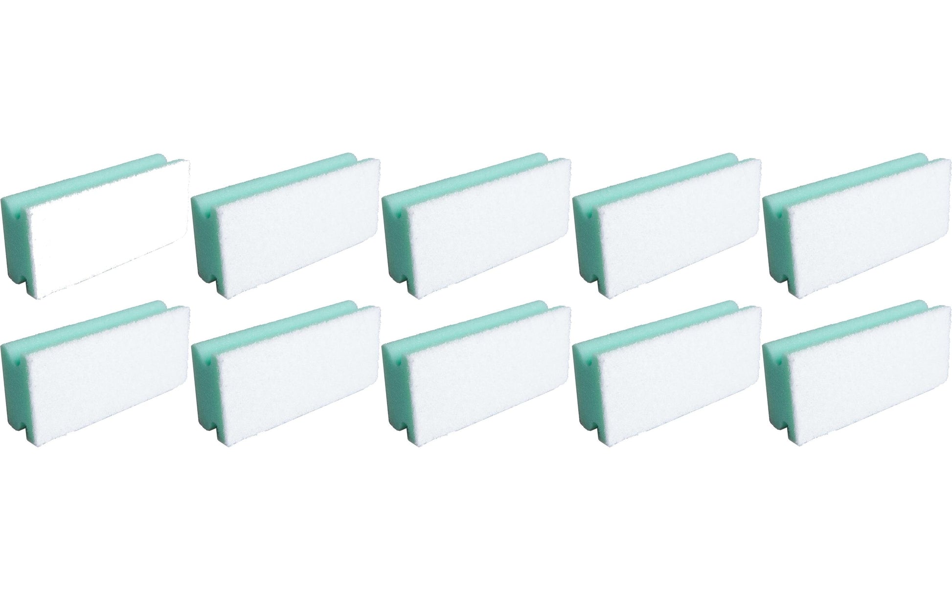 Edi Baur Scheuerschwamm BASIC – Kunststoff, für Edelstahl, 15,3 × 6,9 × 4,2 cm, grün, 10 Stk.