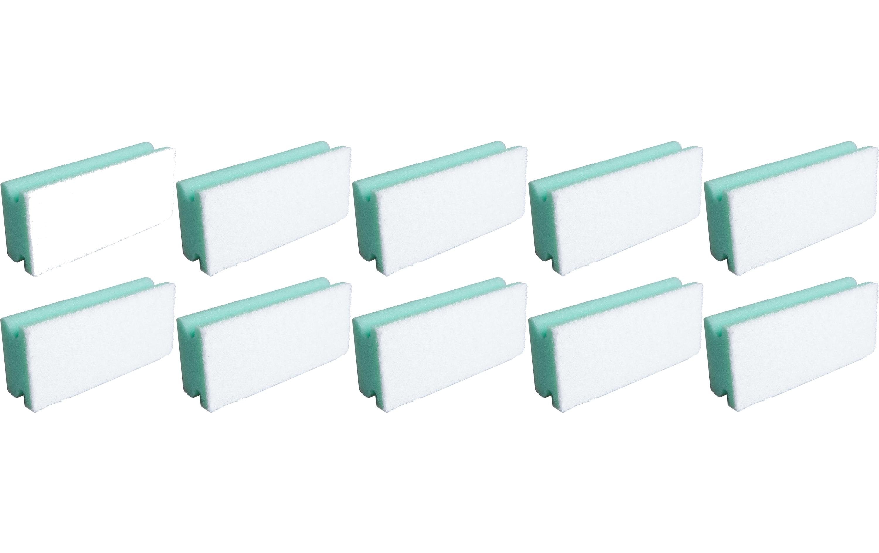 Edi Baur Scheuerschwamm BASIC – Kunststoff, für Edelstahl, 15,3 × 6,9 × 4,2 cm, grün, 10 Stk.