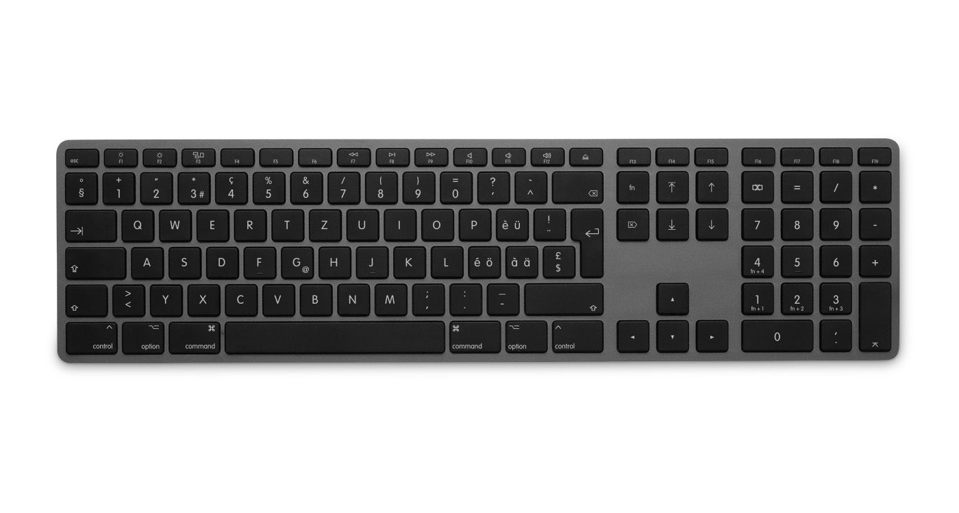 LMP KB-1243 – Tastatur, kabellos (Bluetooth), CH-Layout (DE-CH) – für Windows, macOS & iPadOS u. a.