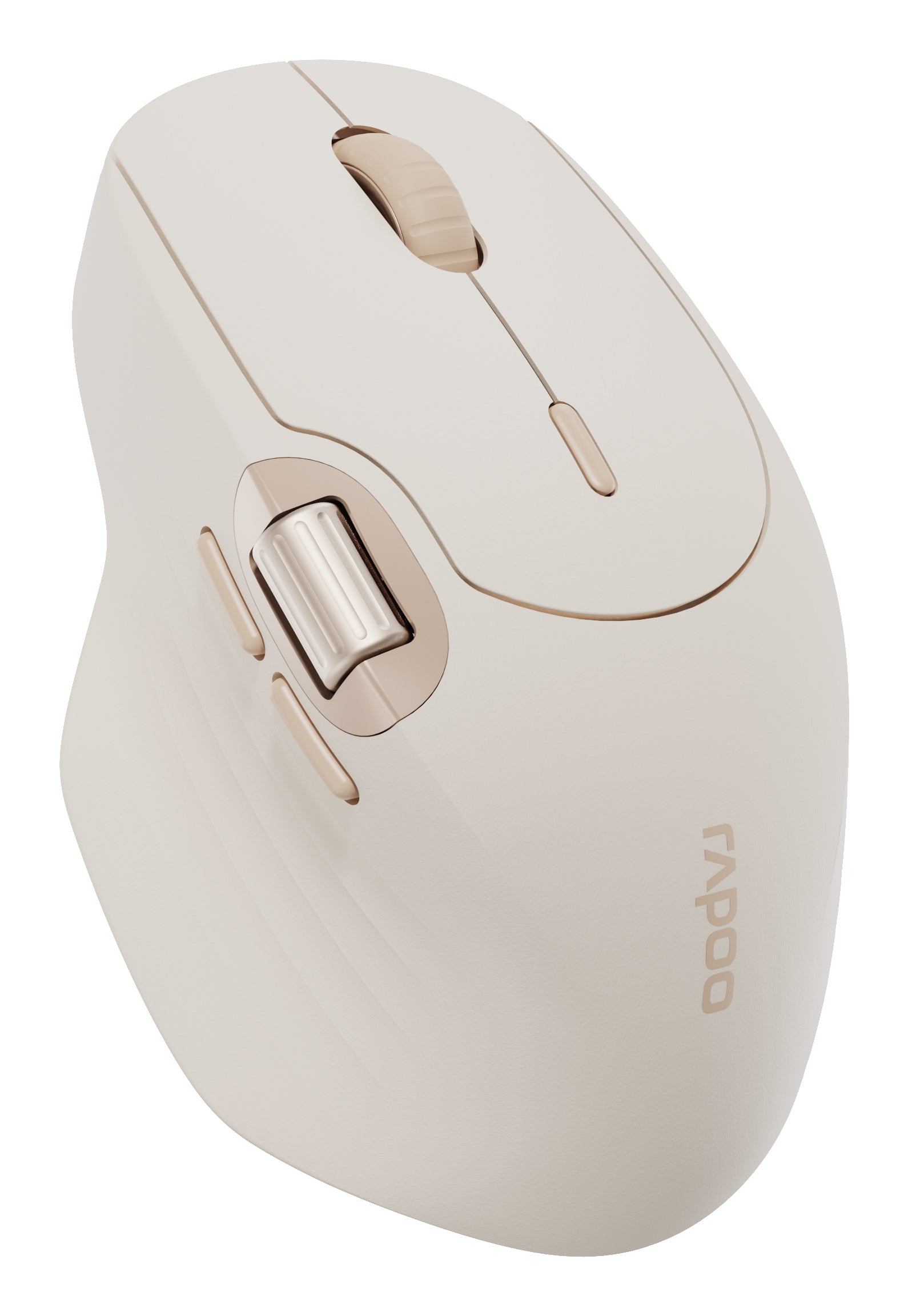 Rapoo MT560 – Maus – Kabellos (Bluetooth/2,4 GHz), 4000 DPI, Creme