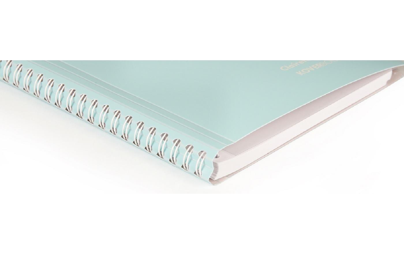 Clairefontaine Collegeblock – A4 – 90 g/m² – Doppelspirale, 2 Taschen, abgerundete Kanten, hellrosa, PEFC