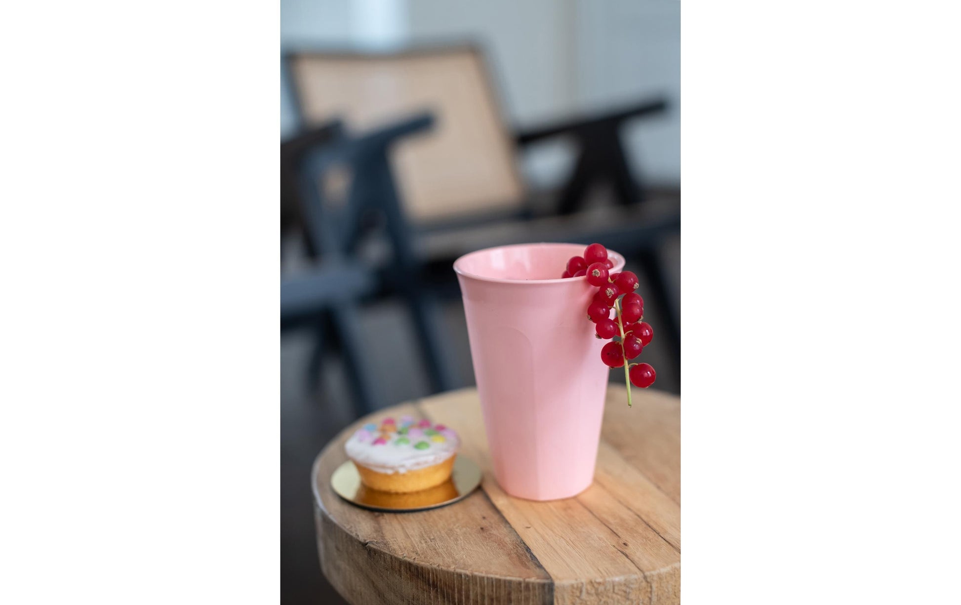 Koziol Becher NORA L – 450 ml, Ø 9,2 cm, H 12,9 cm, Kunststoff (biozirkulär), Rosa, spülmaschinenfest