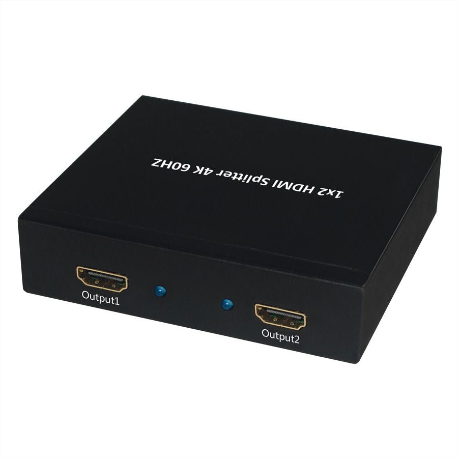 VALUE HDMI Splitter, 1× HDMI In / 2× HDMI Out, 4K@60 Hz, 3D, Schwarz