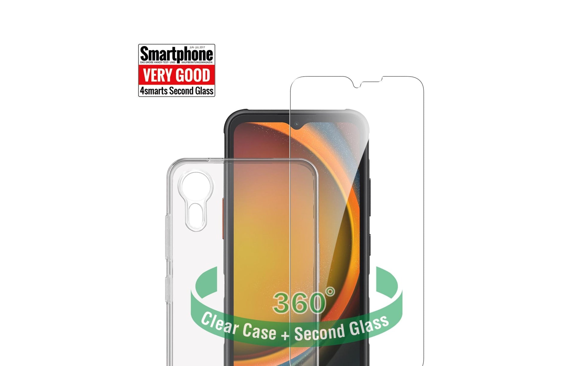 4smarts Backcover – für Samsung Galaxy XCover 7, Transparent, Displayschutz enthalten, stossfest, kratzresistent