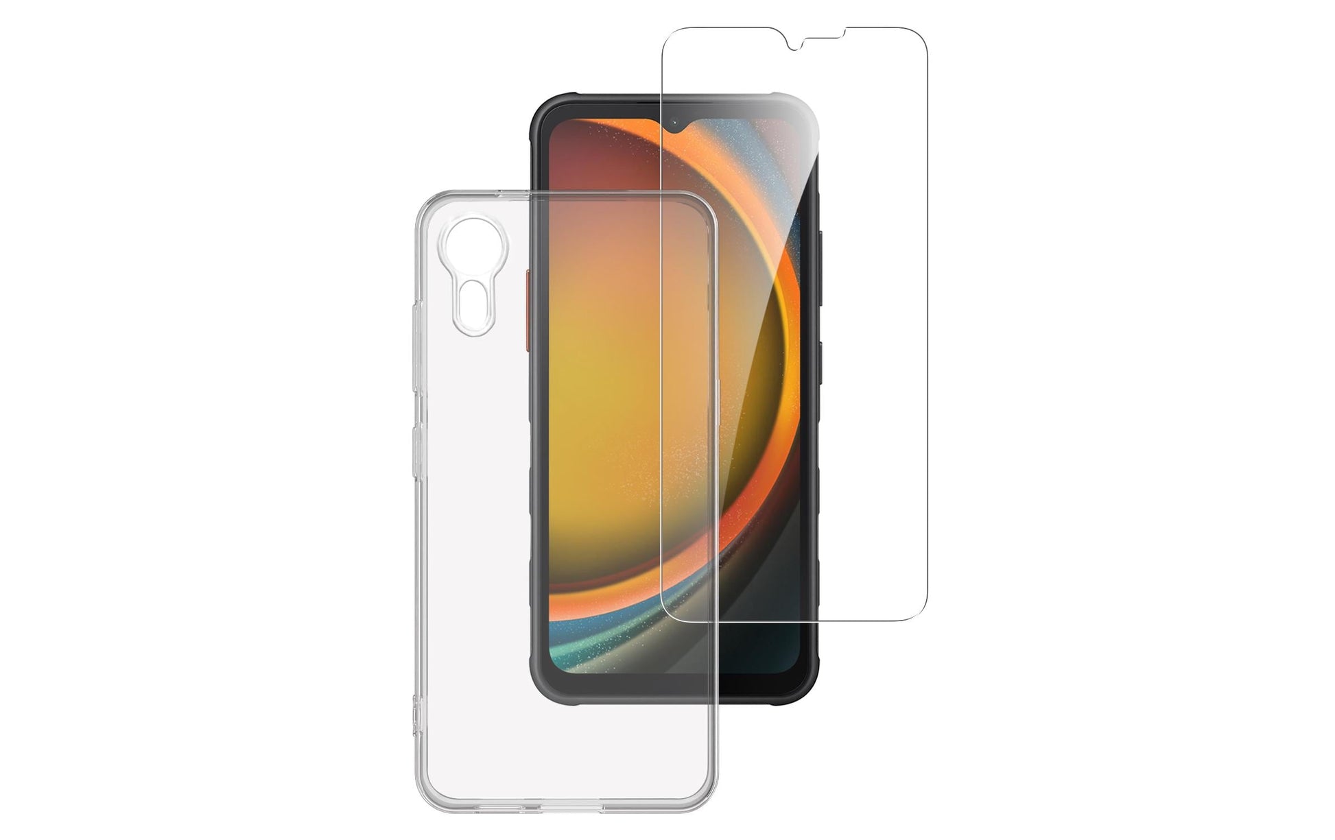 4smarts Backcover – für Samsung Galaxy XCover 7, Transparent, Displayschutz enthalten, stossfest, kratzresistent