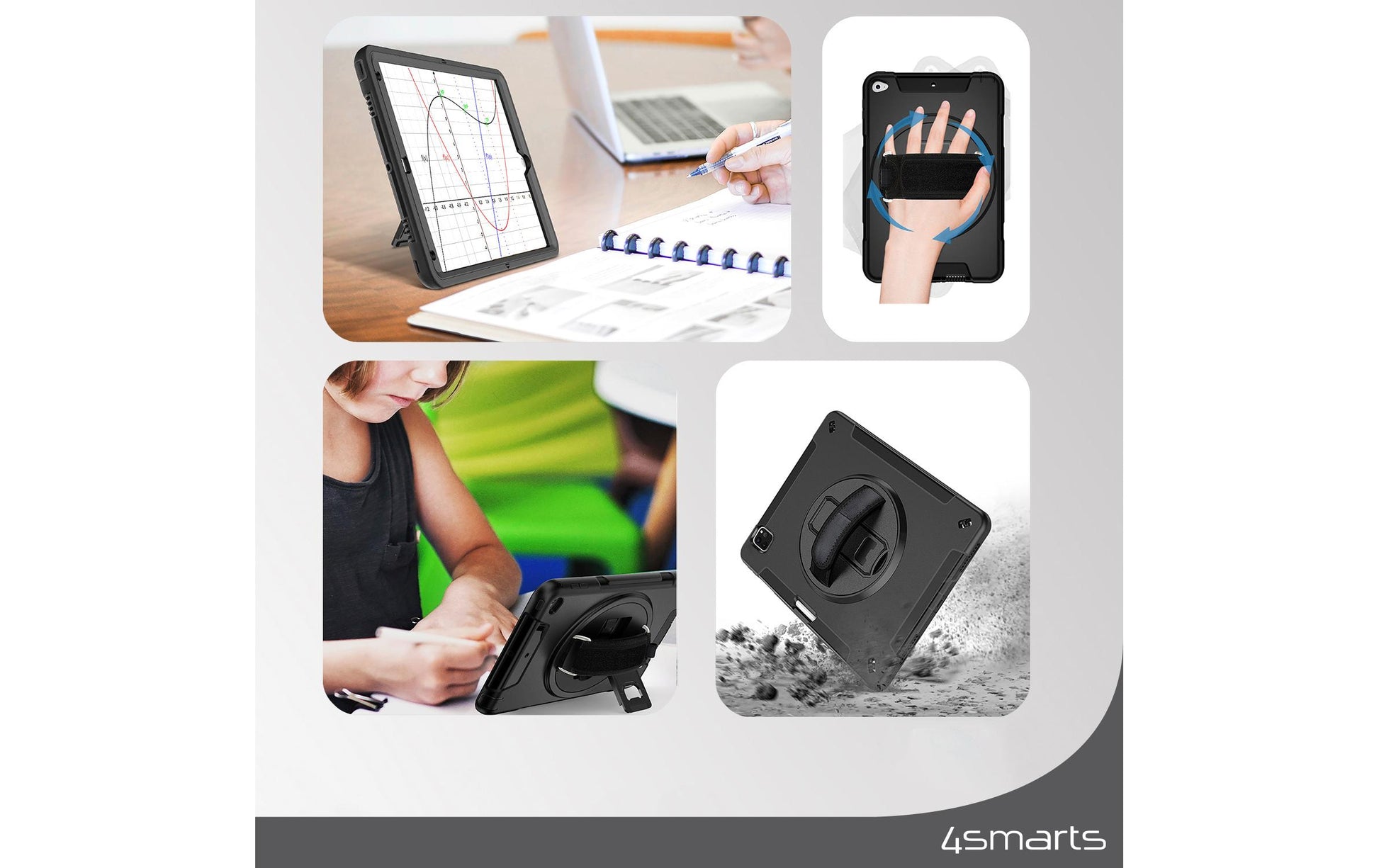4smarts Tablet-Hülle für Galaxy Tab S9 FE 10,9" – Schwarz