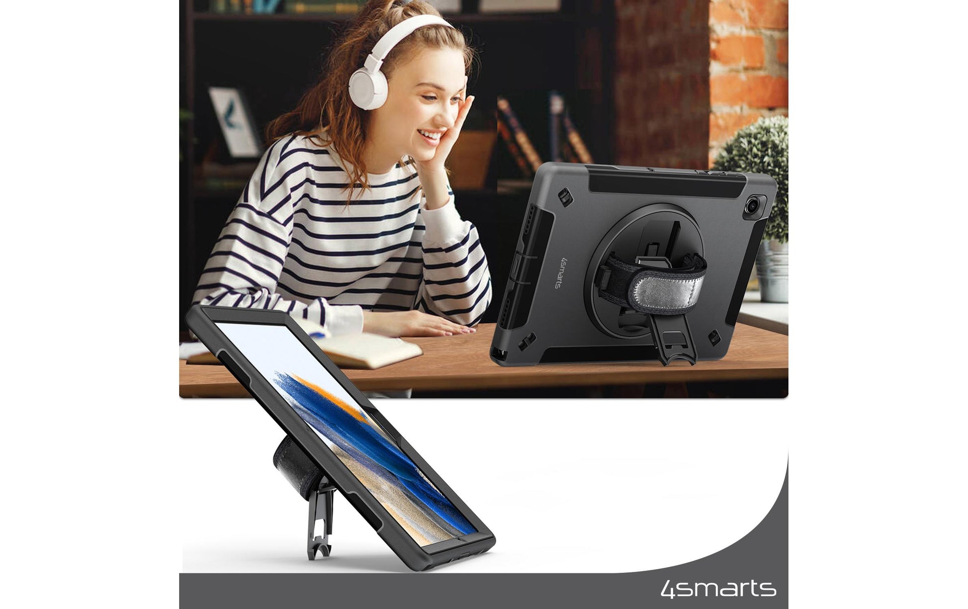 4smarts Tablet-Hülle für Galaxy Tab S9 FE 10,9" – Schwarz