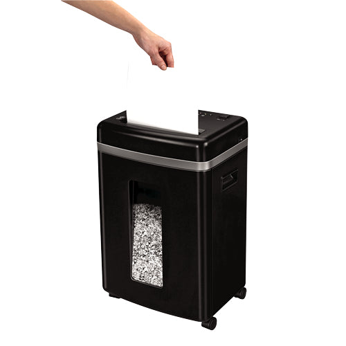 Fellowes MicroShred 450M – Aktenvernichter, DIN P-5, Mikroschnitt 2 × 12 mm, 9 Blatt, 22 l, A4